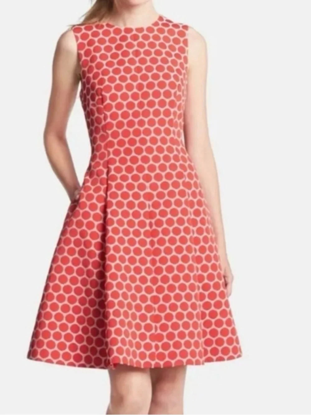 Kate Spade 'cory' dot jacquard fit & flaredress SZ 8